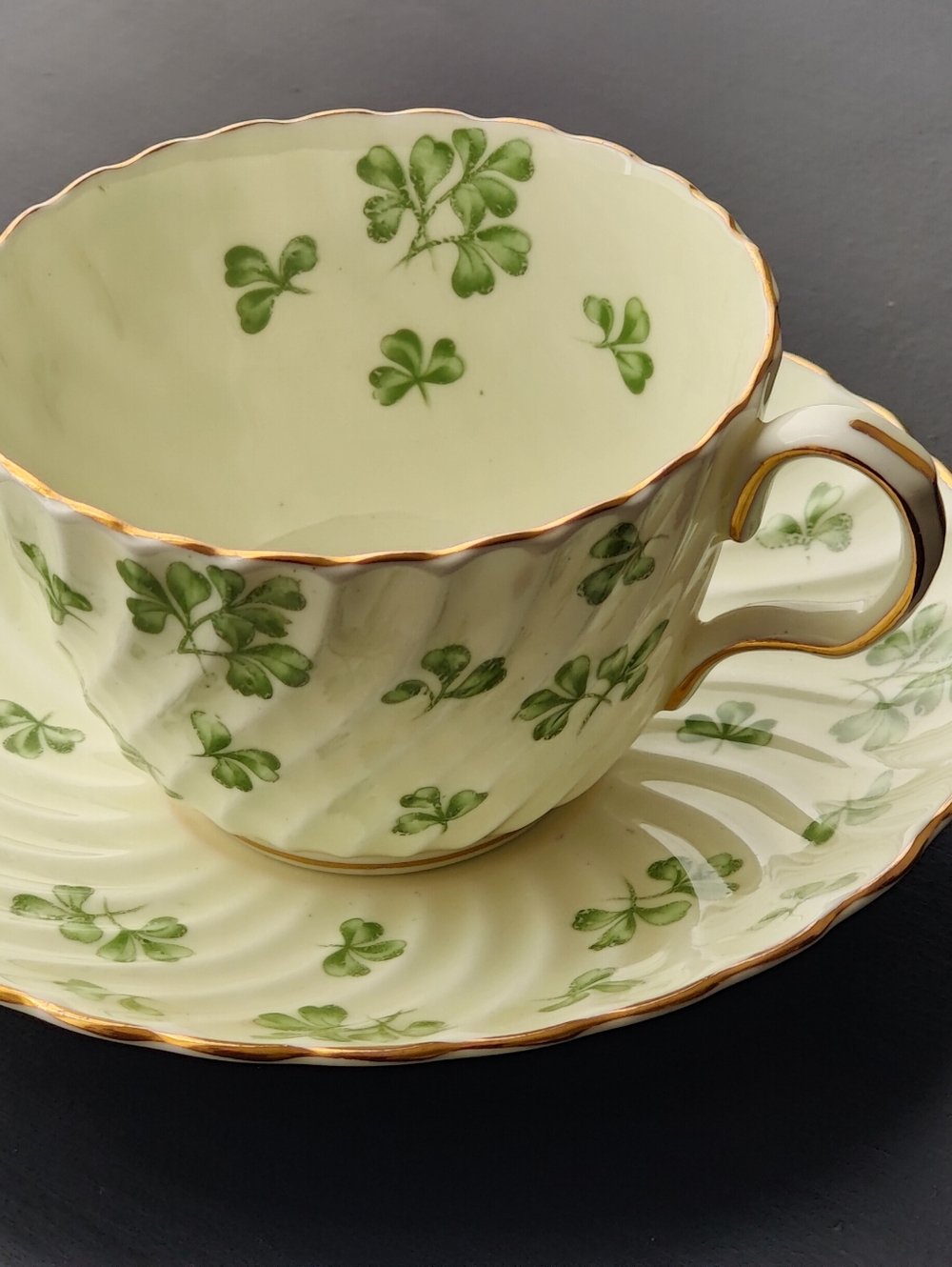 Vintage | Ansley | Teacup & Saucer | Shamrock ☘️ Pattern 0964